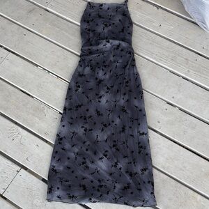 Elegant Black Floral Women's Dress